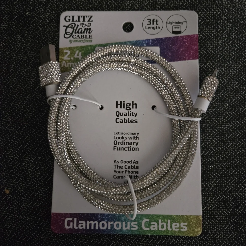 Glitz &Glam Rapid Charging 3ft cable IPhone IPad Ipod Hp🔥🔥🔥🥲